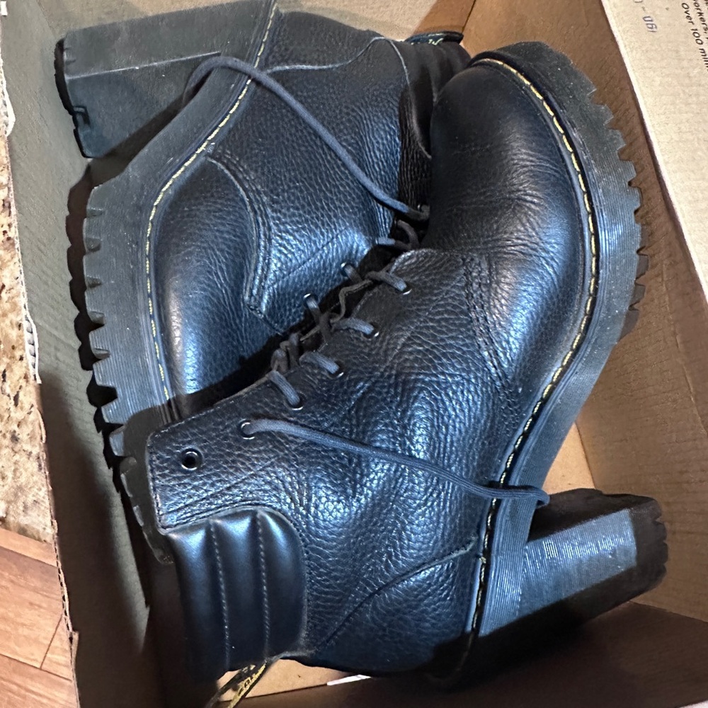 Dr. Martens Black Heeled Boots - Picture 2 of 6